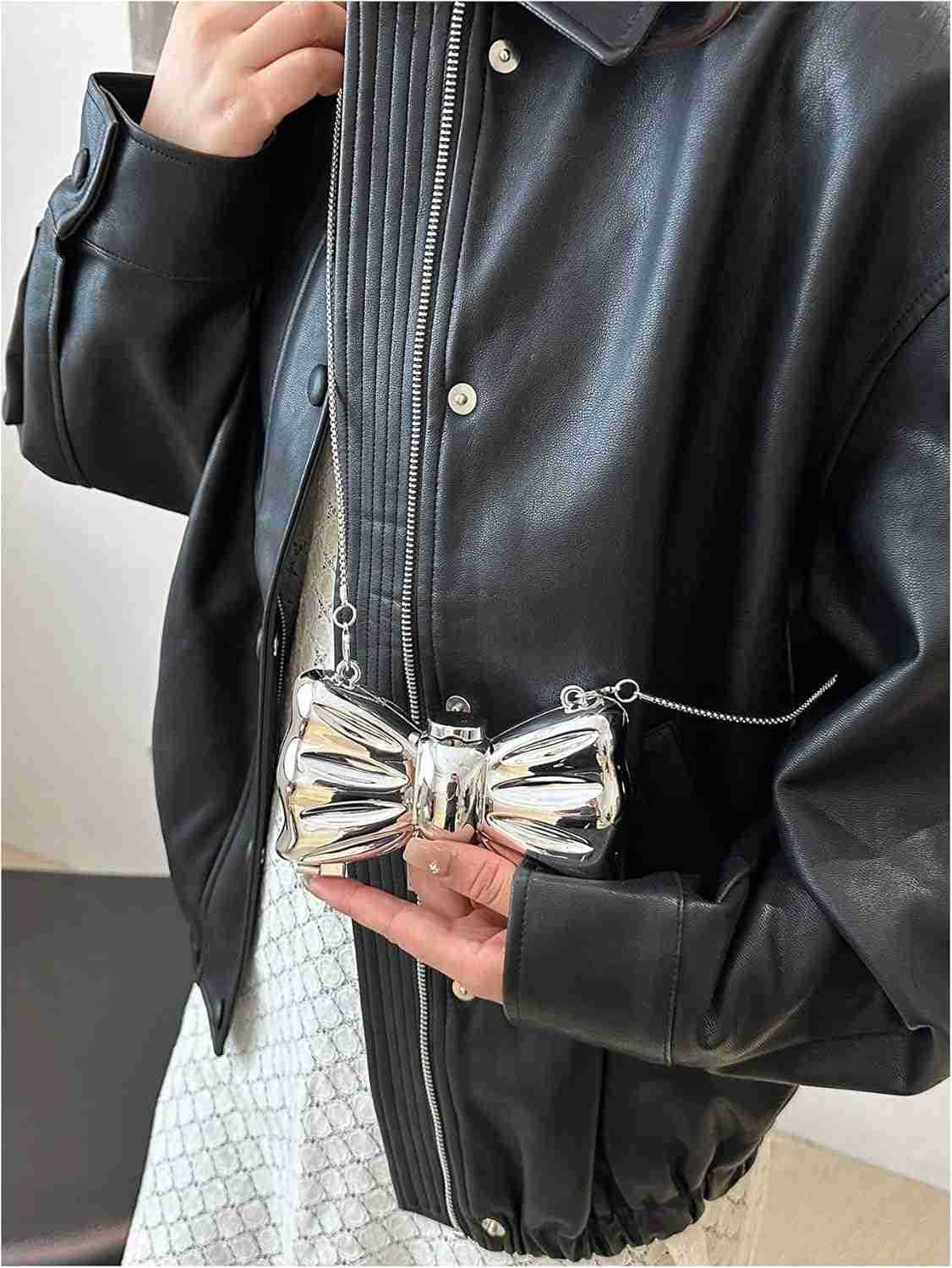 Womens Bow Purse Mini Crossbody Evening Bag for Wedding Party Prom Z25909