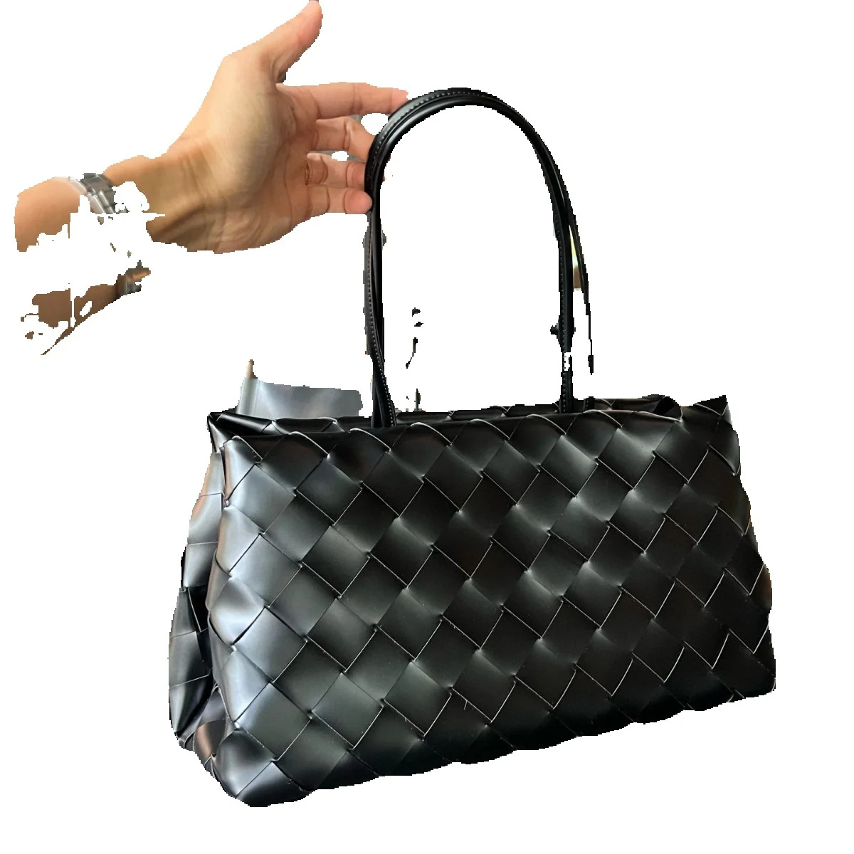 Leather Woven Women s Shoulder Bag Fashionable Large Capacity Armpit Bag Autumn New Designer Bag Niche Trend Versatile Tote Bag Handbag