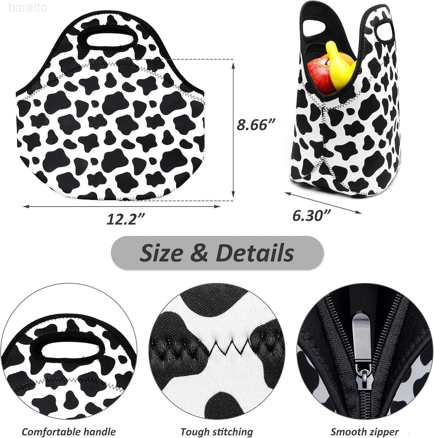 Lunch Bag Thermal Insulated Lunch Tote Bag with Detachable Shoulder Straps Lightweight Reusable Lunch Bag for Women Men Z250909