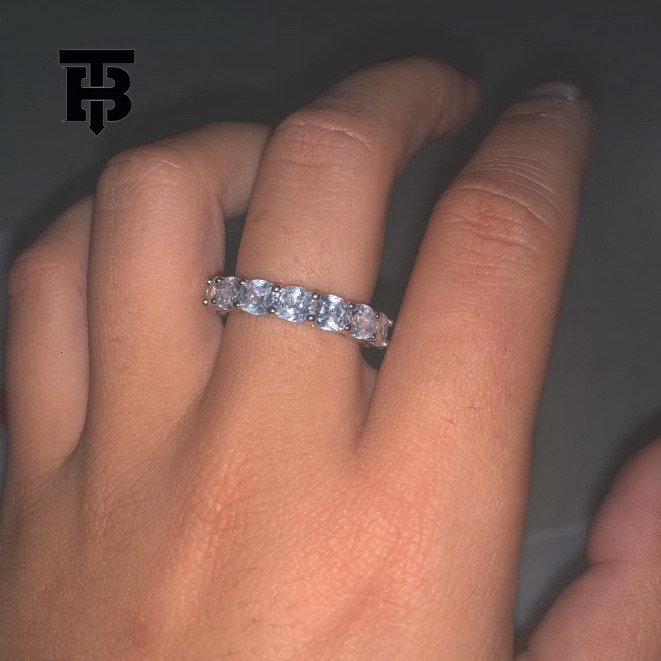 TB BHULAMTE Free Shipping New Designer Accessories Wish Hot Sale Full Diamond Square Zircon Ring Fashion Women's Heart-shaped Diamond Wedding Rin