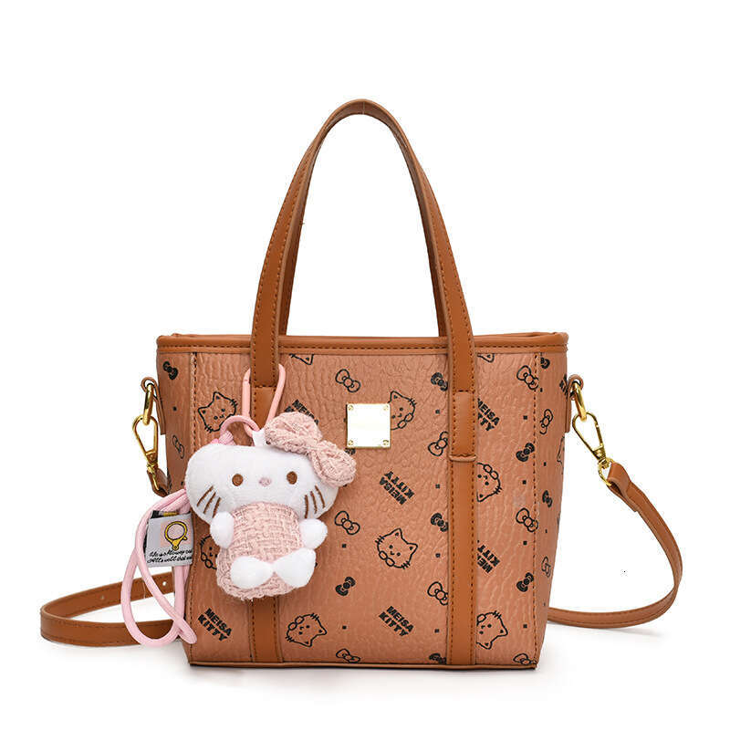Girl Handheld Cute Basket 2025 New Cartoon Print Bear Shoulder High-End Crossbody Bag