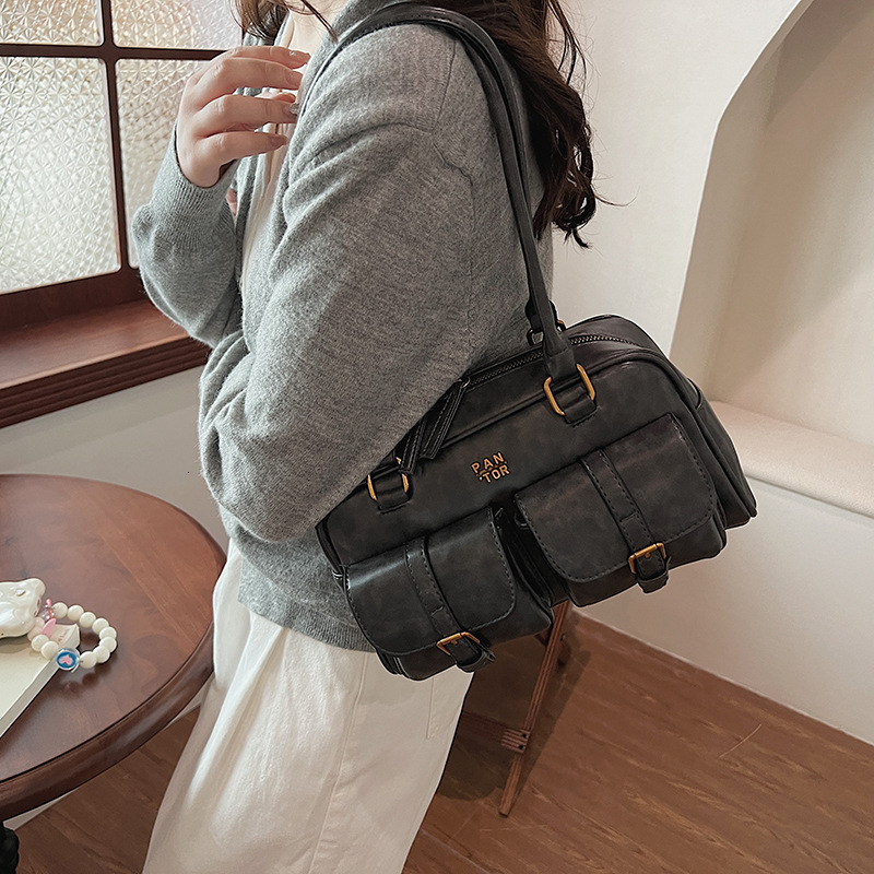 Luxury Brand Designer Bag Maillard Vintage Handbag For Women Spring 2024 New Single Shoulder Bag High-Quality Texture Casual Underarm Messenger Bag