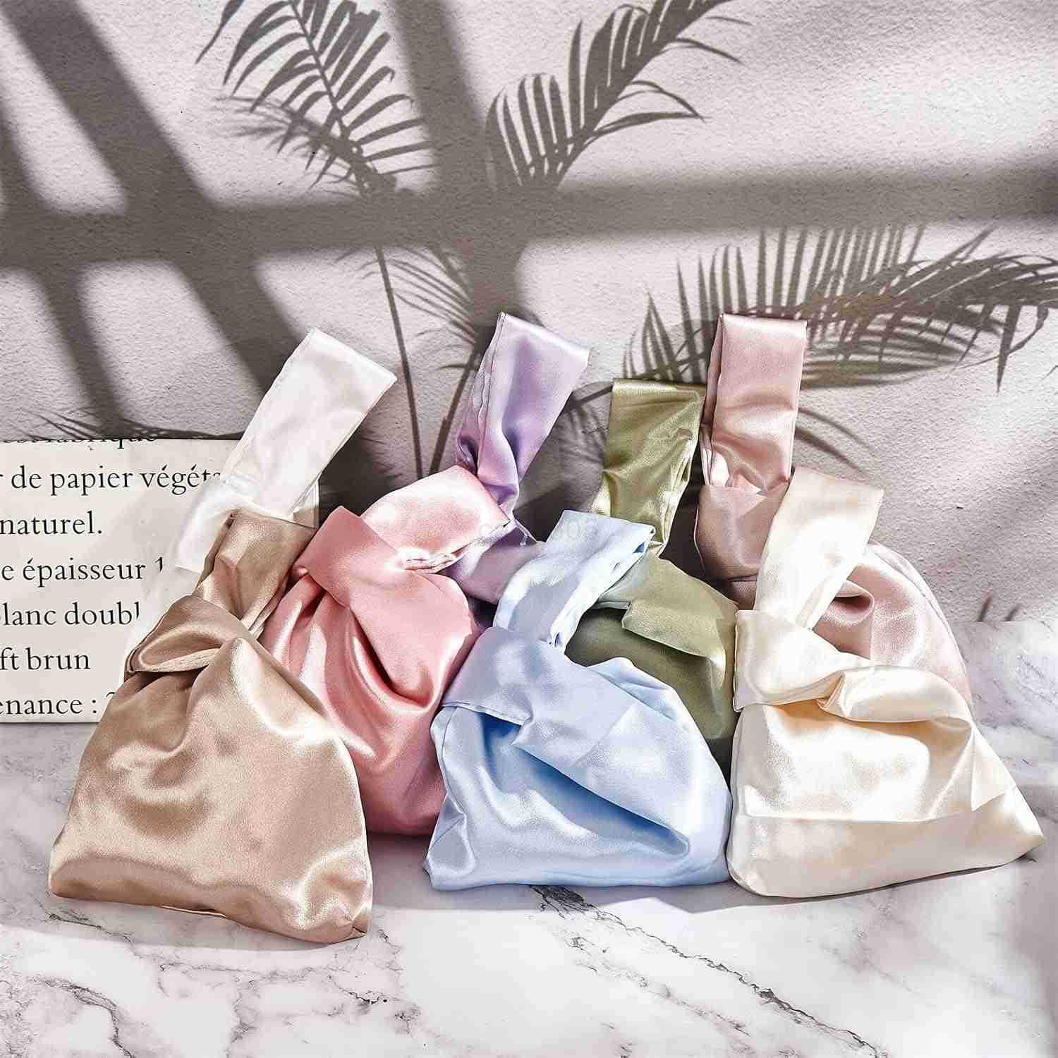 Satin Evening Bag Clutch Handbag Mini Purse Small Wristlets Tote Wedding Party Bags Z25909
