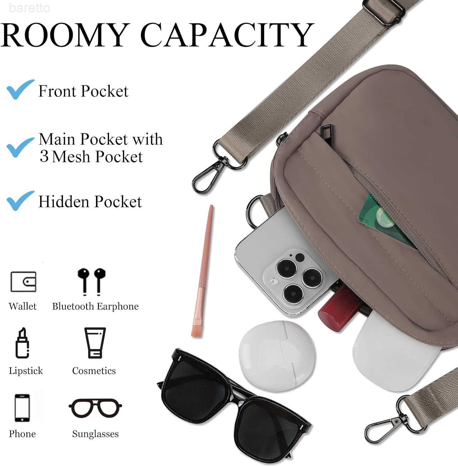 Small Crossbody Bags for Women Belt Bag Fanny Pack with Adjustable Strap Z250909