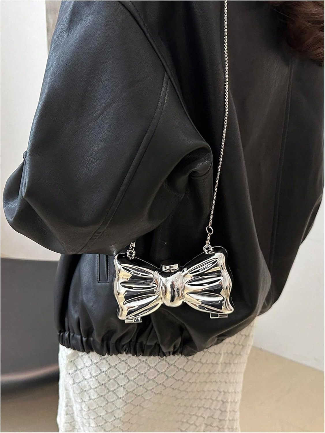 Womens Bow Purse Mini Crossbody Evening Bag for Wedding Party Prom Z25909