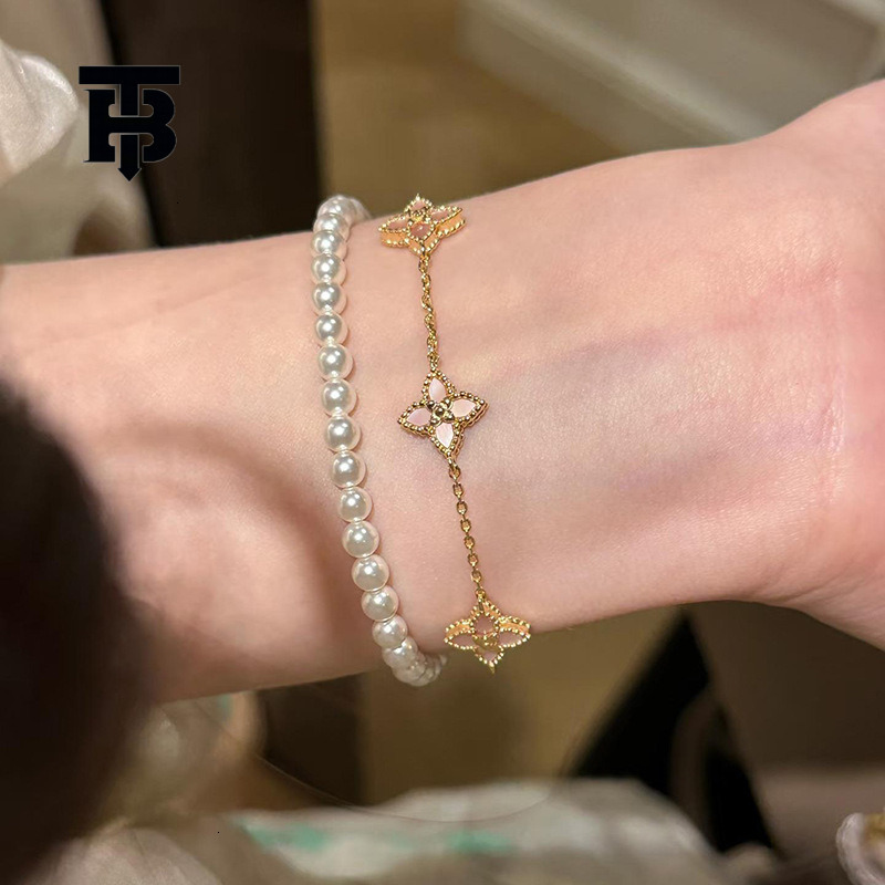 TB BHULAMTE Free Shipping New Designer Accessories Beimu Petal Pendant Bracelet Palace Style Bracelet Exquisite Light Luxury High End Feeling Jewelry 