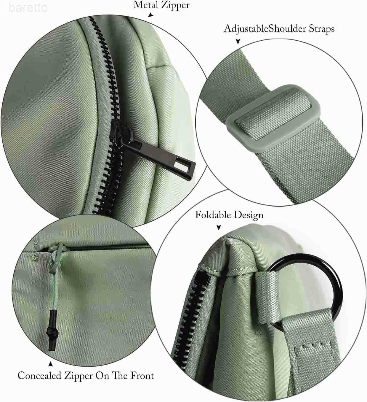 Bag for Women and Men Fashion Medium Nylon Folding Crescent Moon Bag Single Shoulder Bag with Adjustable Strap Z250909