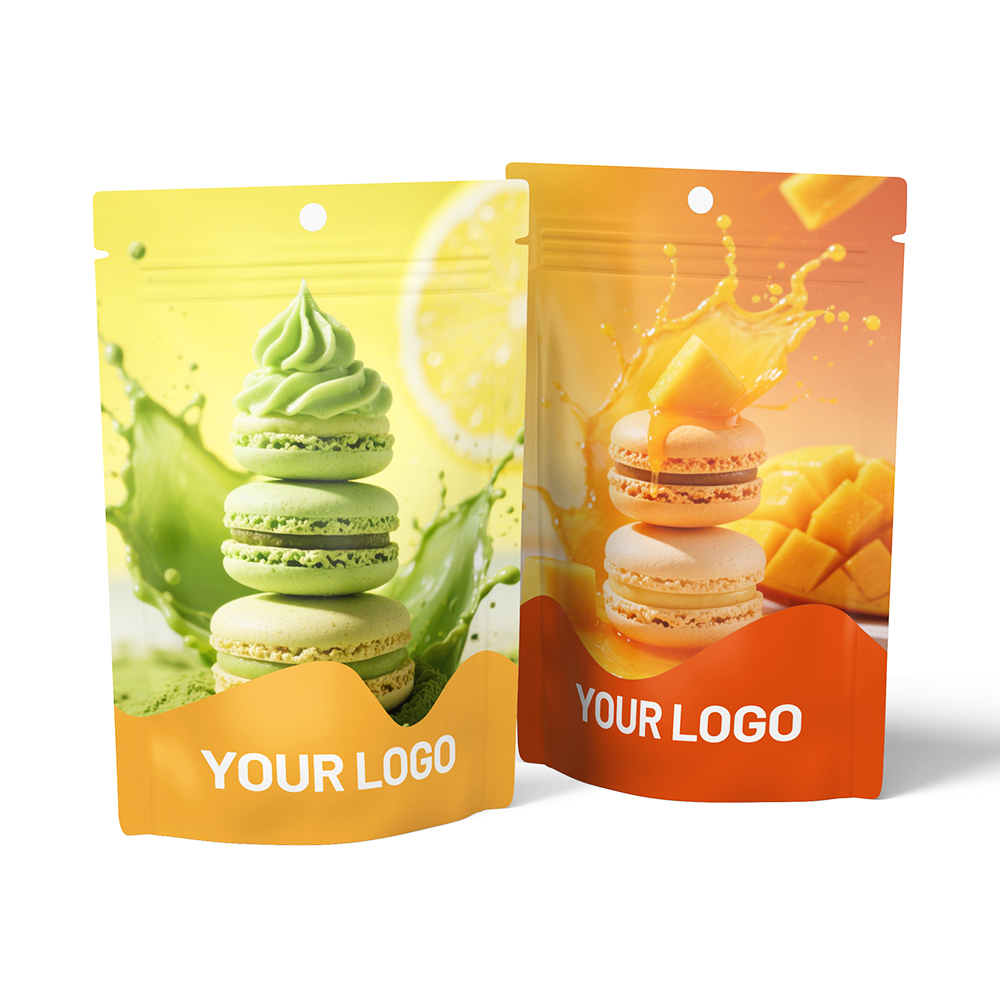 Custom Print Food Sugar Edible Gummy Candy Snack Packaging Mylar Bag Resealable Zipper Stand up Pouch with Window