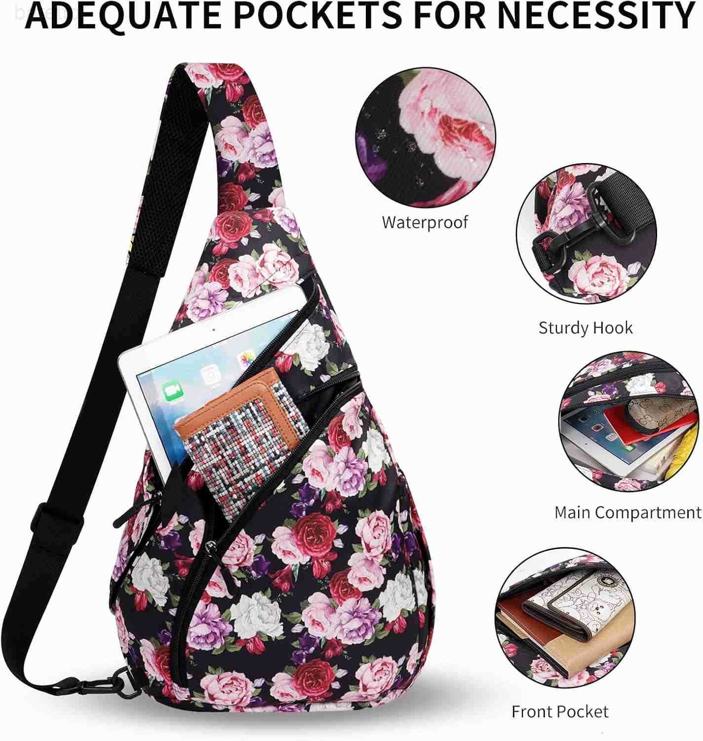Crossbody Sling Bag for Men Women Lightweight Waterproof ChEST Shoulder Bag for Travel Hiking Everyday Use Z250909