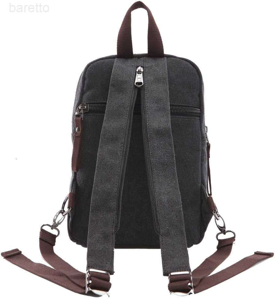 Small Cute Backpack Vintage Casual Canvas Shoulder Bag Daypack 8528bagBlack Z250909