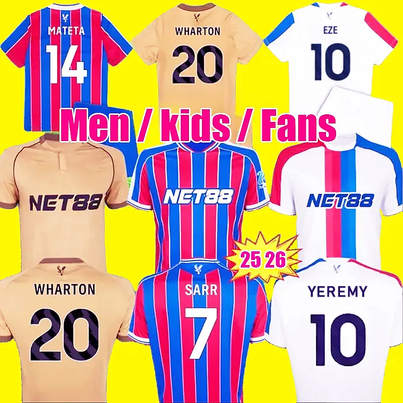 25 26 PaLaCes EZE 2025 WINNER Soccer Jerseys 2026 KAMADA DOUCOURE GUEHI J.AYEW CrYsTalS MATETA maillots de foot EDOUARD SCHLUPP kids kits Football