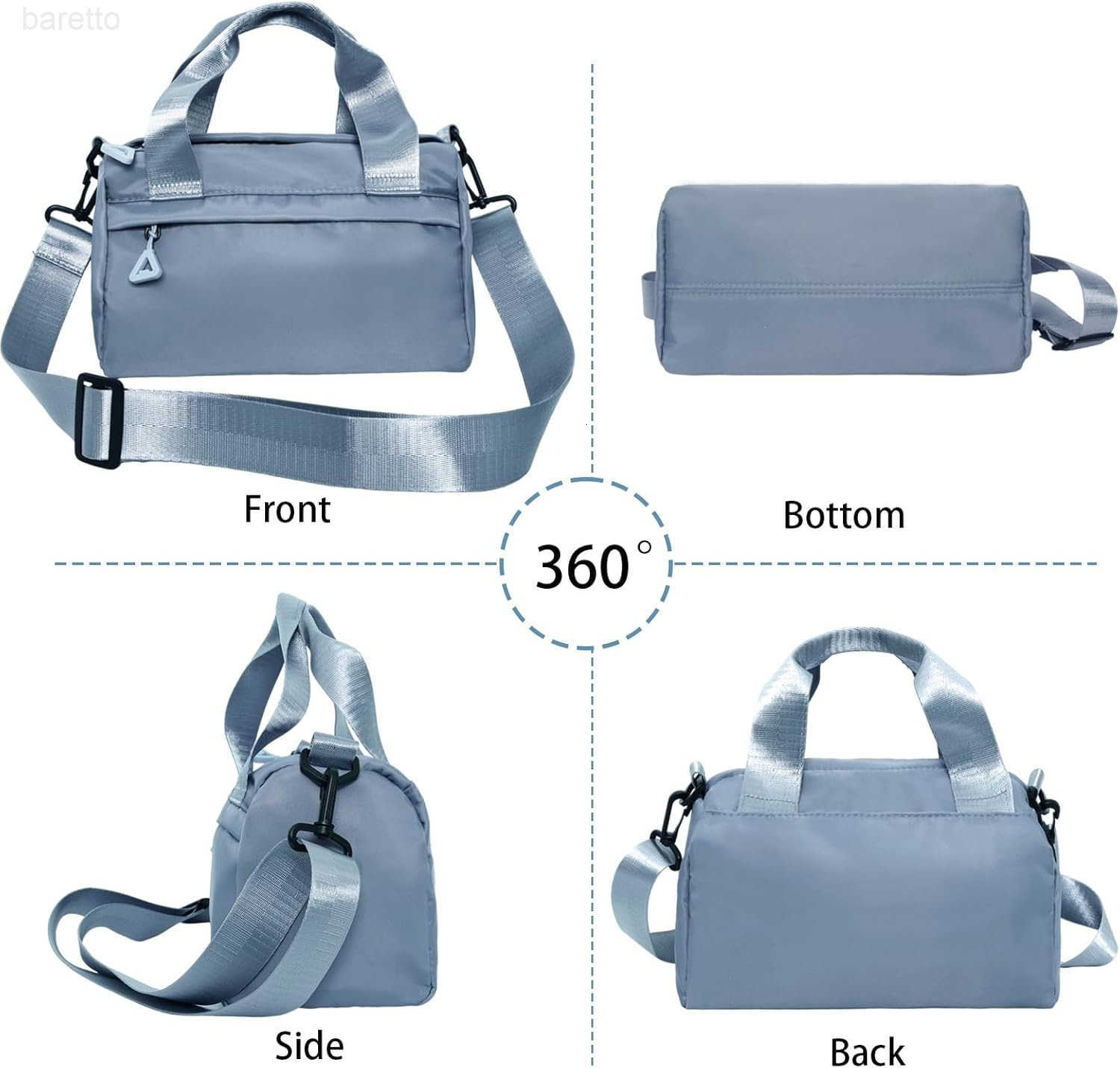 Black Gym Bag Sport Bag Adjustable Small Duffle Bag Detachable Strap Gym Tote For Women Small Duffle Bag Blue Z250909