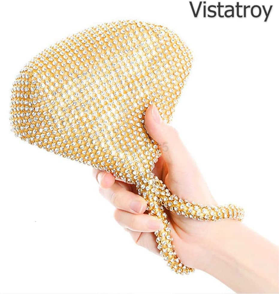 Evening Bag Sparkly Rhinestone Purse Triangle Designer Chain Clutch Purse Bag Party Prom Wedding Purse Z25909