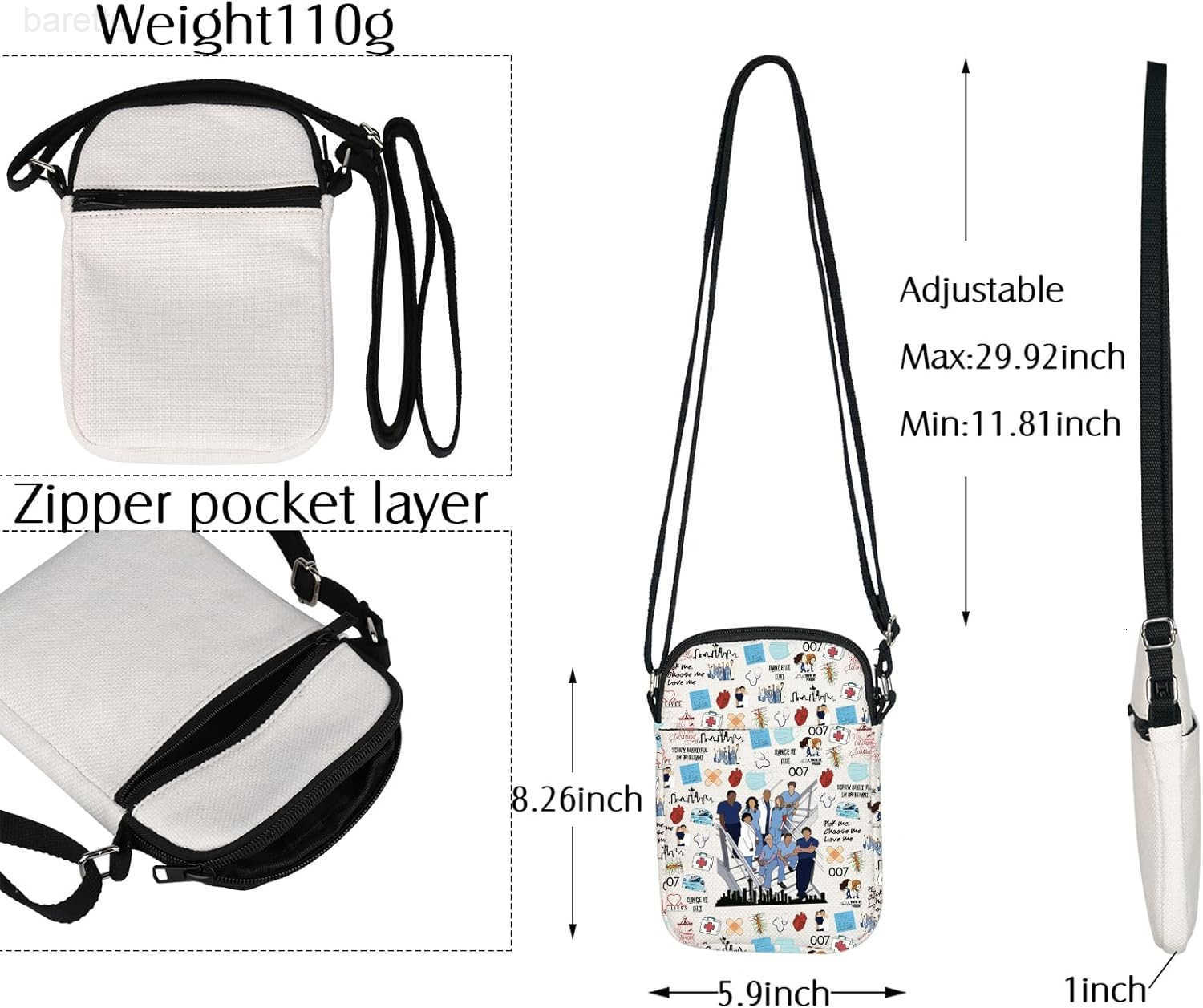 Crossbody Bag Medical Tv Show Fans Gifts Merchandise Doctor Thank You Gift Memorial Hospital Gifts Shoulder Bag Z250909