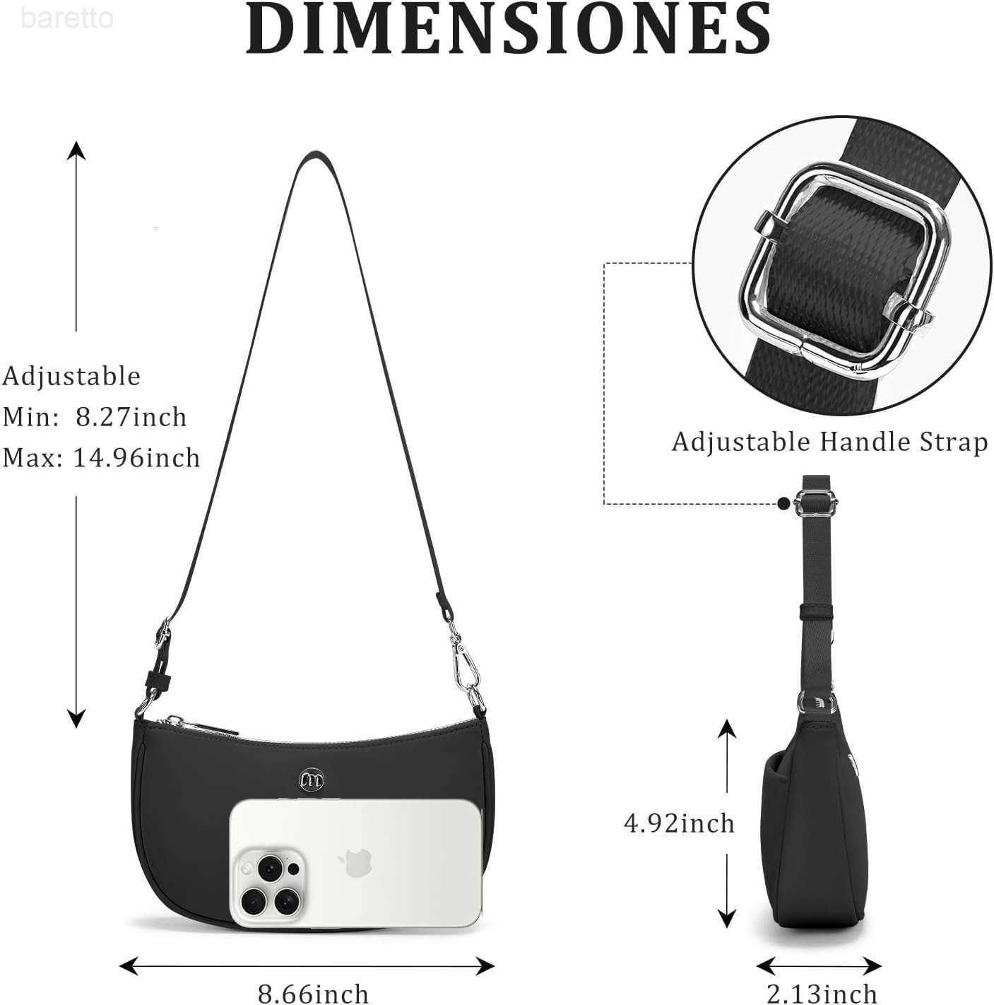 Bag for Women Handbags with Adjustable Strap Underarm Purse Mini Clutch Purses Trendy Crescent Bags 1L Z250909