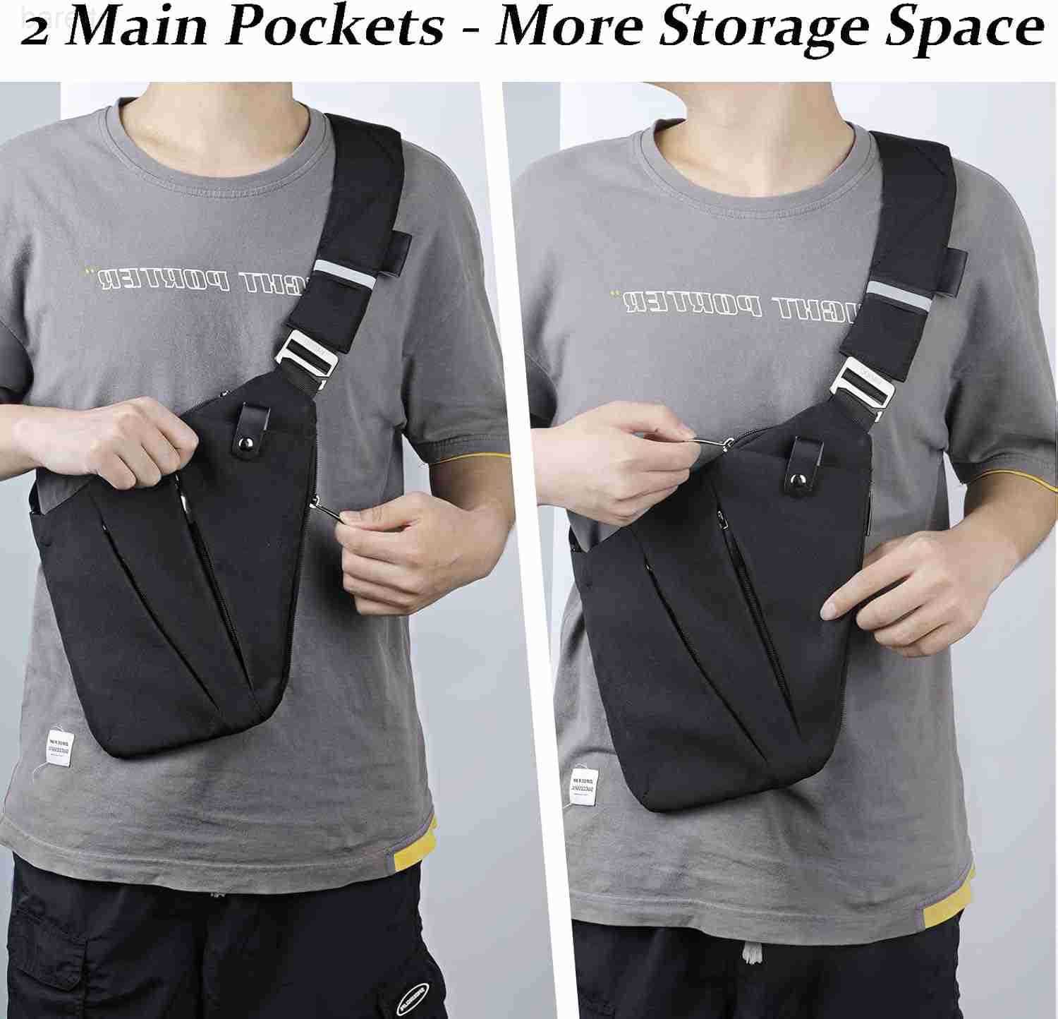 Sling Bag for Men and Women Anti theft Crossbody Bag Lightweight Shoulder Chest Bag for Travel Gym Z250909