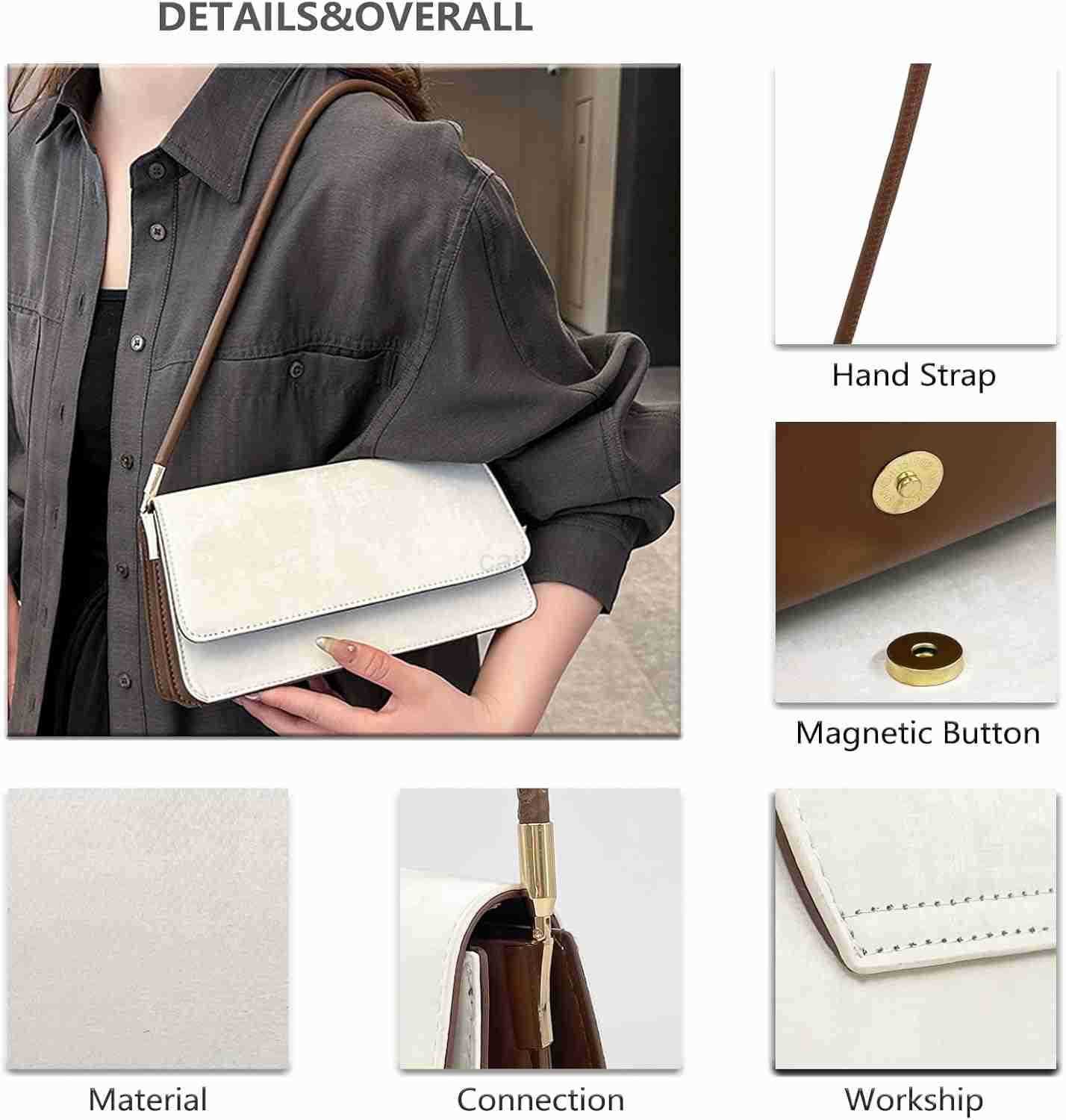 Shoulder Handbag Small Retro Purse for Women with Top Handle Z25909