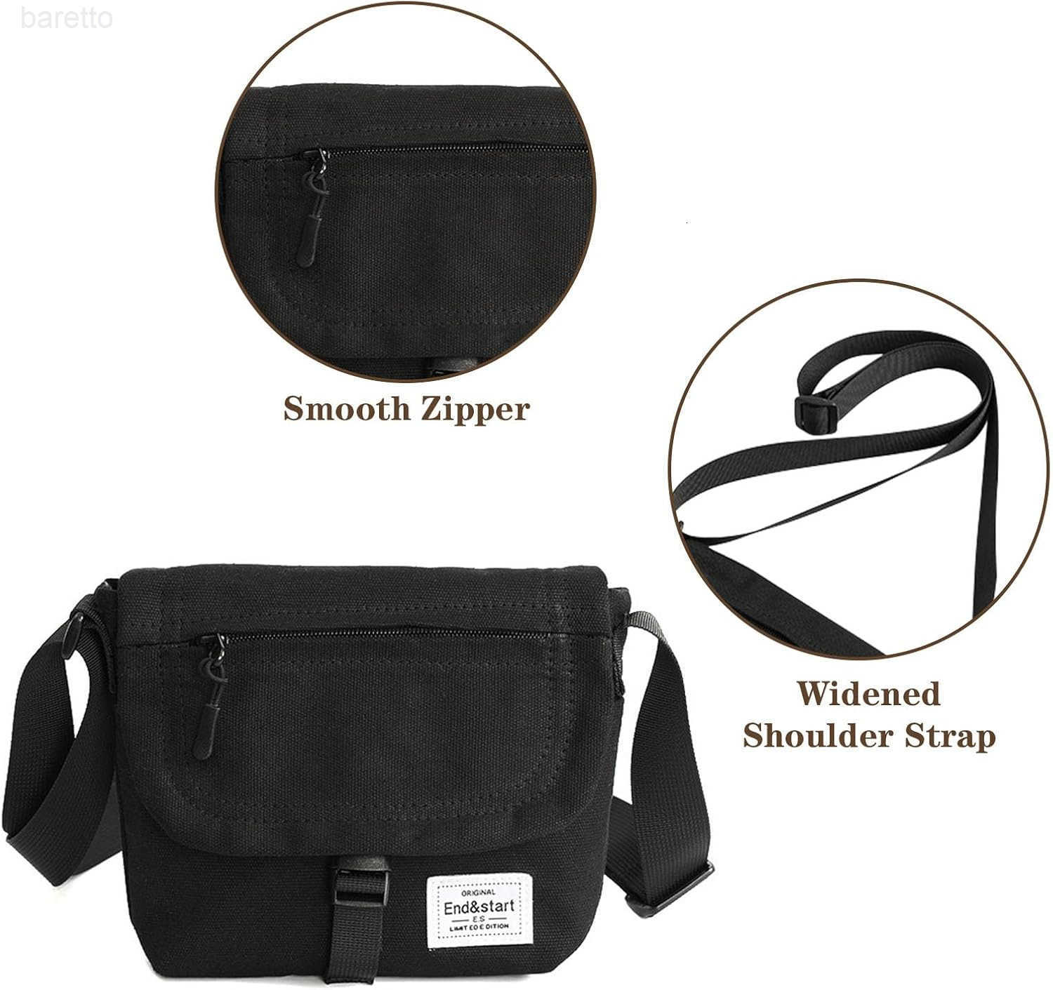 Crossbody Bag for Men Canvas Messenger Bag Shoulder bag Mens Crossbody Bag Travel Bag Man Purse Mens Bag Unisex Small Shoulder Bag for Phone Passport 