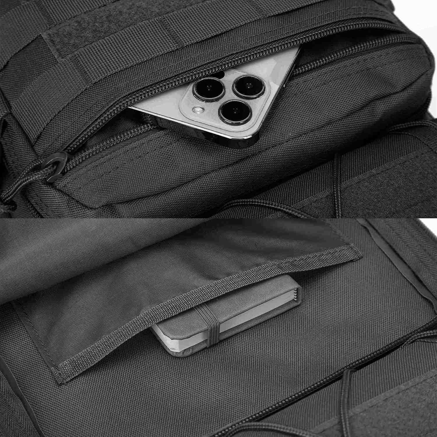 Sling Bag Backpack Military Rover Shoulder Pack EDC Molle Assault Range Bag for Men AmbidextrousBlack Z250909
