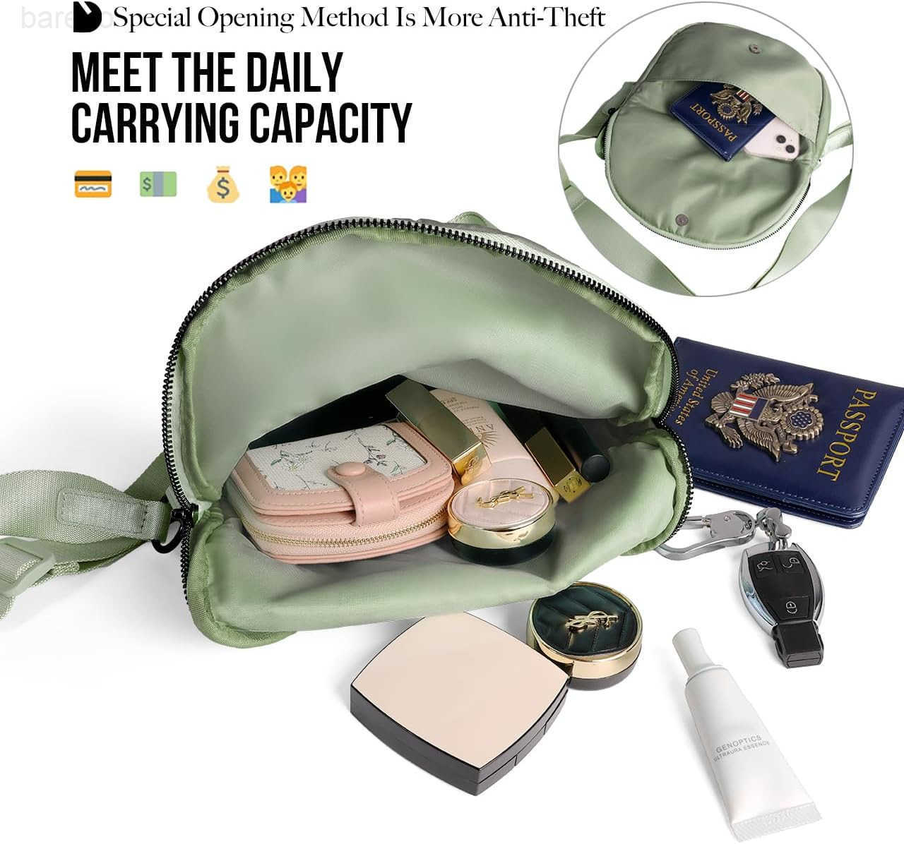 Bag for Women and Men Fashion Medium Nylon Folding Crescent Moon Bag Single Shoulder Bag with Adjustable Strap Z250909