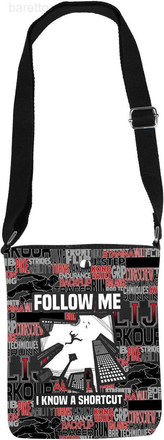Parkour Gifts Follow Me I Know a Shortcut Crossbody Bag Parkour Lover Gifts Freerunner Gift Traceur Shoulder Small Bag Z250909