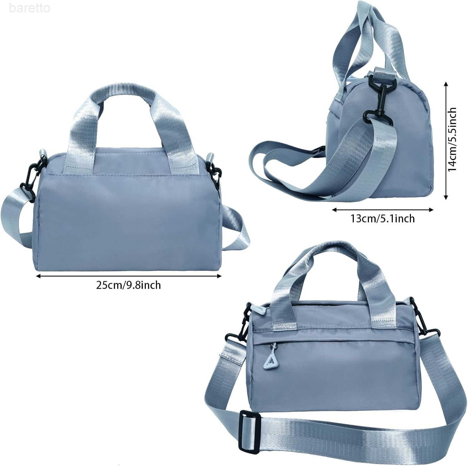 Black Gym Bag Sport Bag Adjustable Small Duffle Bag Detachable Strap Gym Tote For Women Small Duffle Bag Blue Z250909
