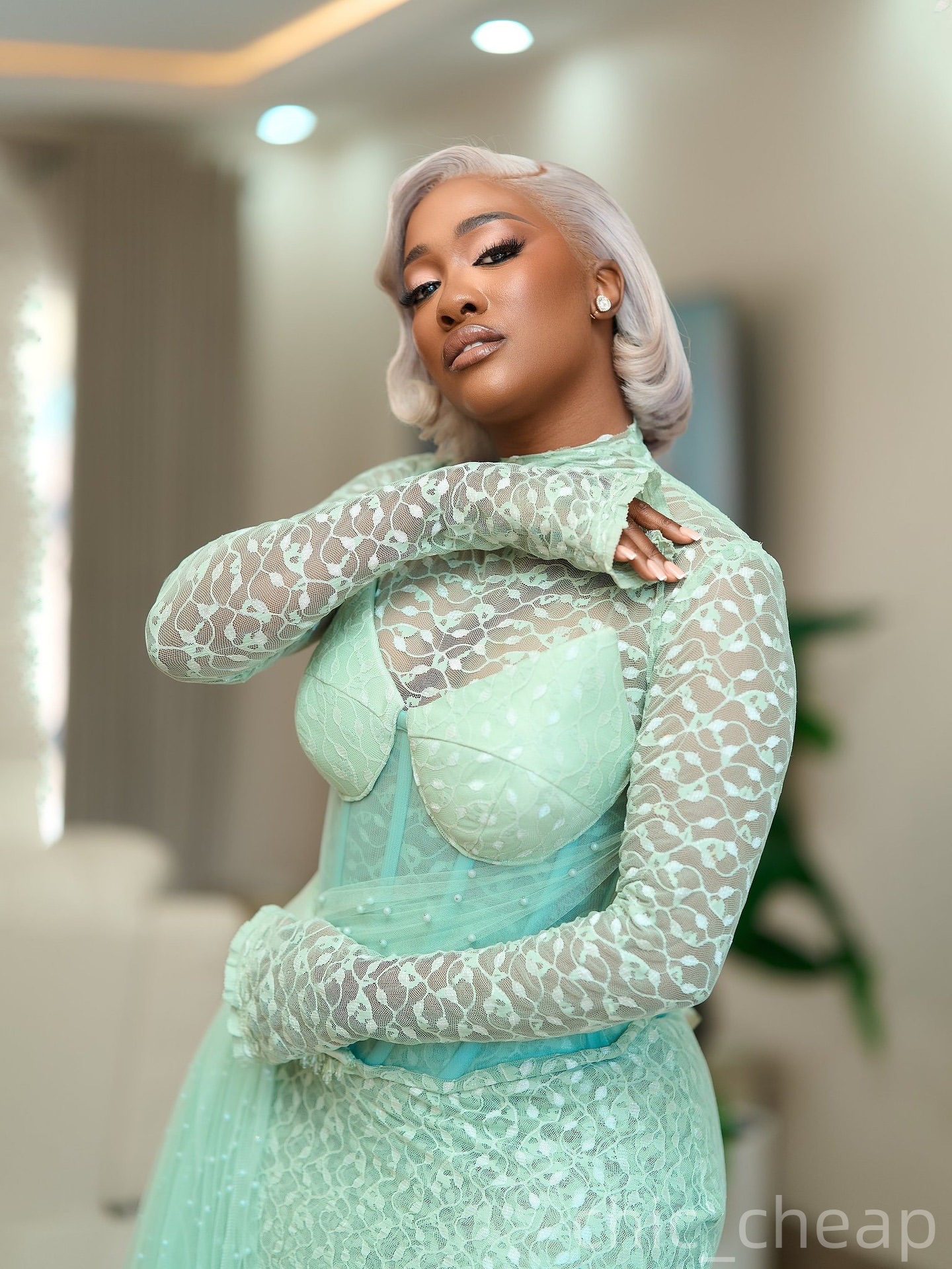 Mint Mermaid Prom Dresses 2025 Lace Pearls Full Sleeves Vintage Evening Formal Party Second Birthday Engagement Gowns Plus Size Dress For Special Occa