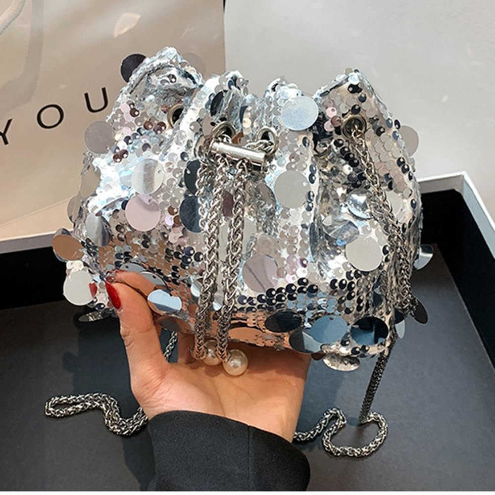 Womens Evening Handbag Large Sequin Evening Bag Purses for Women Glitter Sparkly Handbag for Party Z25909