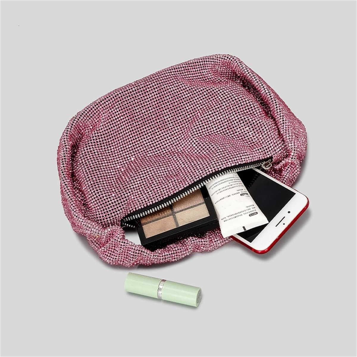 Bling Evening Clutch Bag Sparkly Rhinestone Purse Crystal Dumpling Bag Party Wedding Handbag Z25909