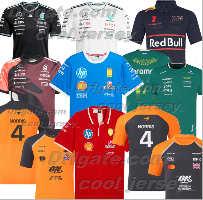 Ferrari blue Aston Martin McLaren Men's T-Shirts Jersey Mercedes Alonso T-shirt F1 2025 2026 piastri Official Mens Fernando Alonso T-Shirt Formula 1 Racing Suit F1 Shirt