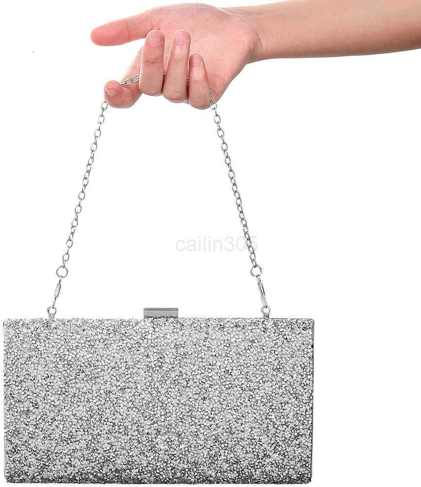 Glitter Evening Clutch Bag Single Sided Diamond Bag Crossbody Purse Wedding Party Bag for Women Z25909