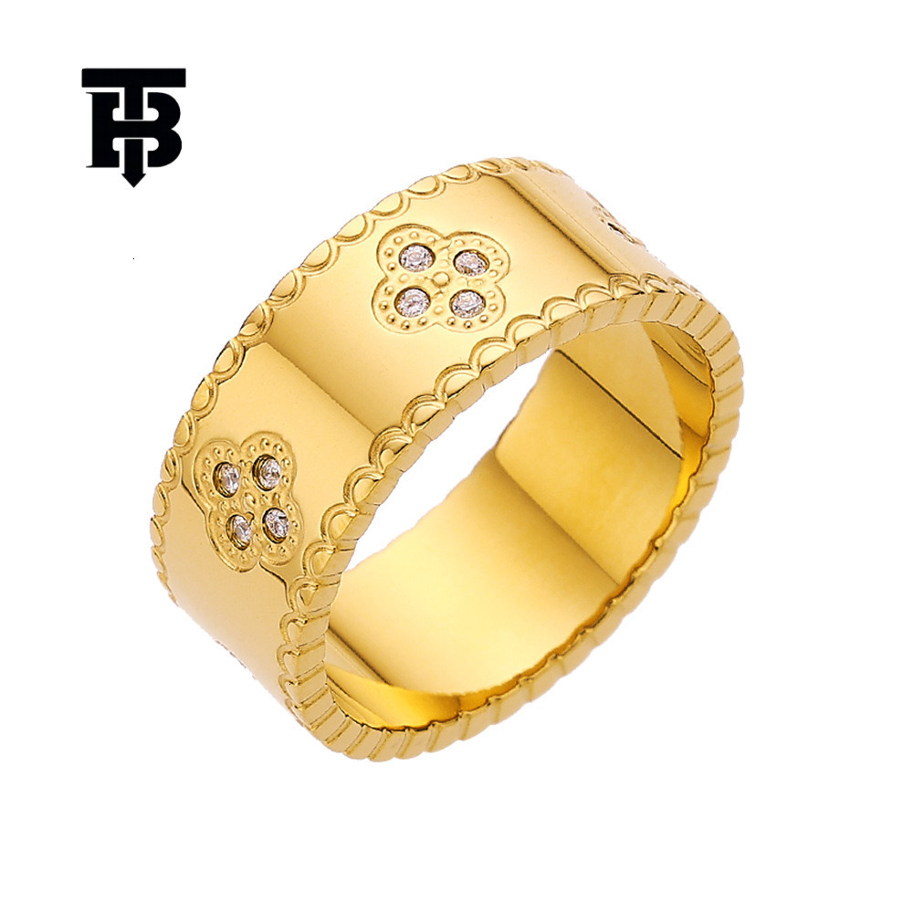 TB BHULAMTE Free Shipping New Designer Accessories European And American INS Style Simple 18K Gold Plated Diamond Inlaid Ring Gold Retro Heart-shaped 