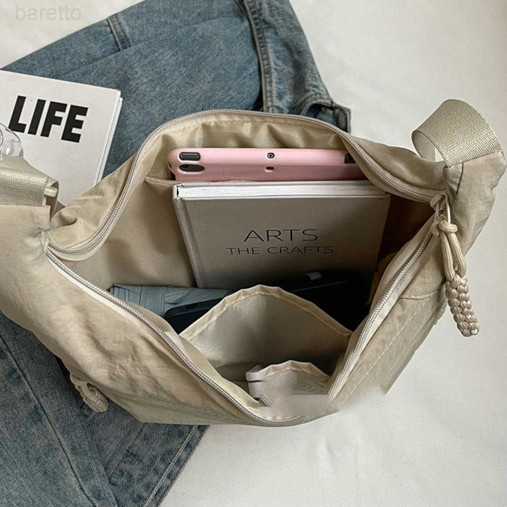 Bag for Women Men Crescent Shoulder Bag Retro Nylon Canvas Crossbody Bag Slouchy Corduroy Dumpling Bag Purse Z250909