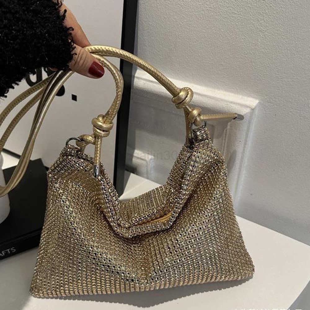 Rhinestones Evening Bucket Purse Handbag Sparkly Shoulder Bag for Womens Party Prom Z25909