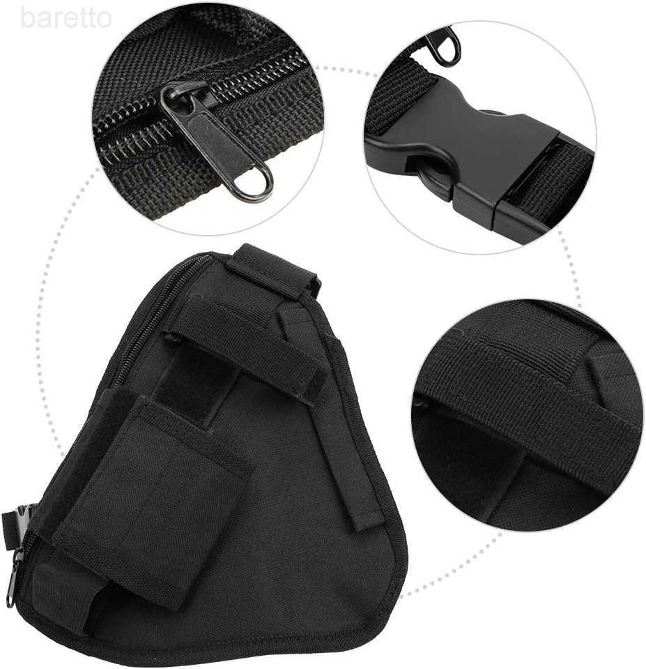 Holster Chest Harness Walkie Talkie Vest with Multi Layers Pouch 102x669in Single Radio Pouch Bag with Adjustable Shoulder Strap Black Z250909