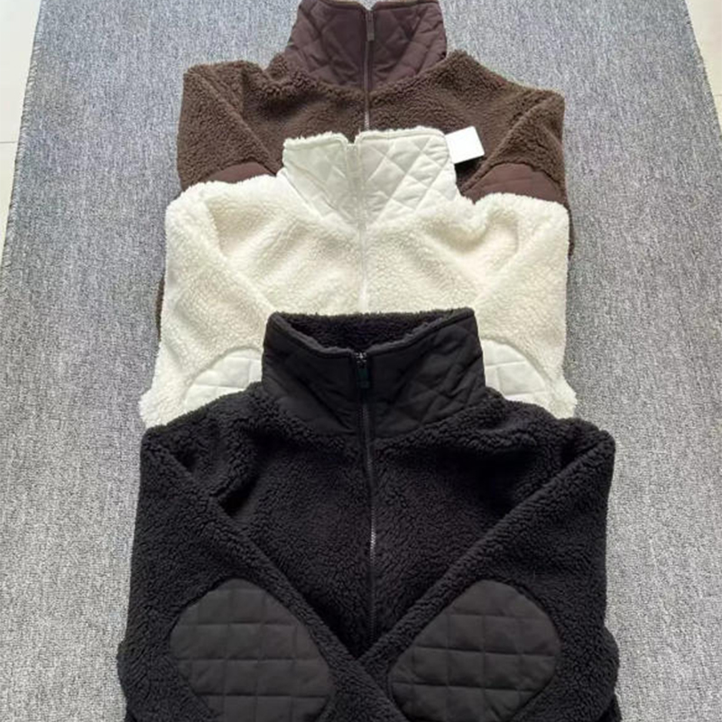 A88 Lamb Wool Zipper Coat Yoga Clothes Women's Winter Short Padded Warm Cotton-padded Jacket Cardigan Winter 877888528