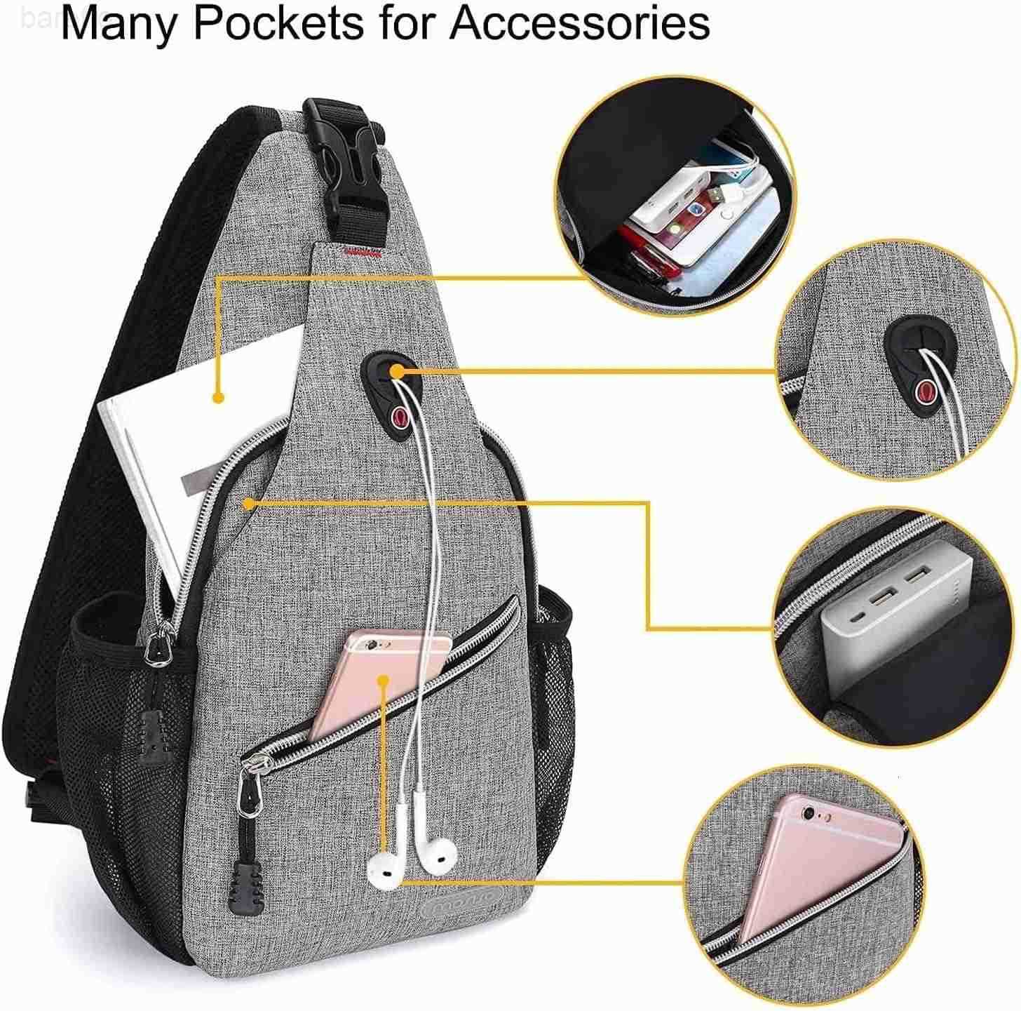 Mini Sling BackpackSmall Hiking Daypack Travel Outdoor Casual Sports Bag Black Z250909