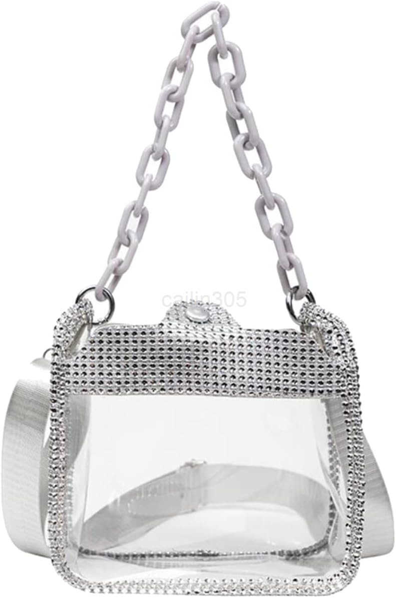 Evening Purses Mini Clutch Bags Womens Crossbody Rhinestone Handbags Shiny Shoulder Bag Z25909