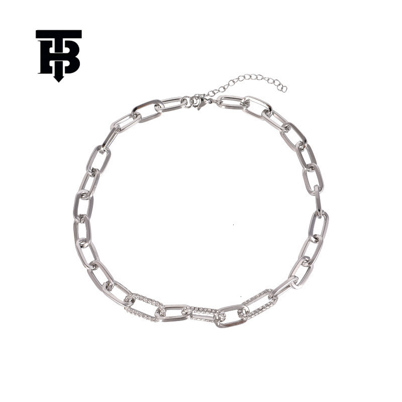 TB BHULAMTE Free Shipping New Designer Accessories Exaggerated Heavy Chain Metal Decoration Necklace Women's Fashion INS Short Collarbone Chain