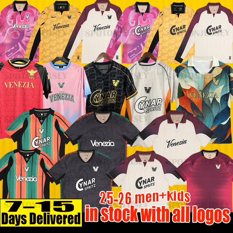 25 26 Venezia Soccer Trikot soccer Jerseys FC 2025 2026 Black jersey football shirt Jersey de Venezia goalkeeper maglie calcio third blue goalkeeper jersey