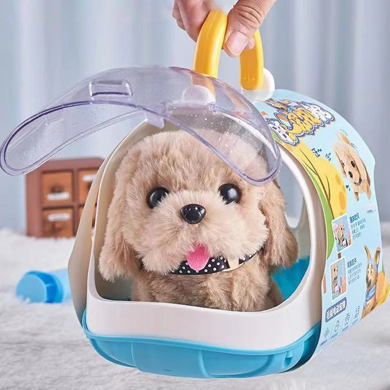 Electronic Pet Dog Toy Walking Interactive Plush Doll Toys Vibrating Automatic Moving Electric Puppy Gift For Baby Kids 250908