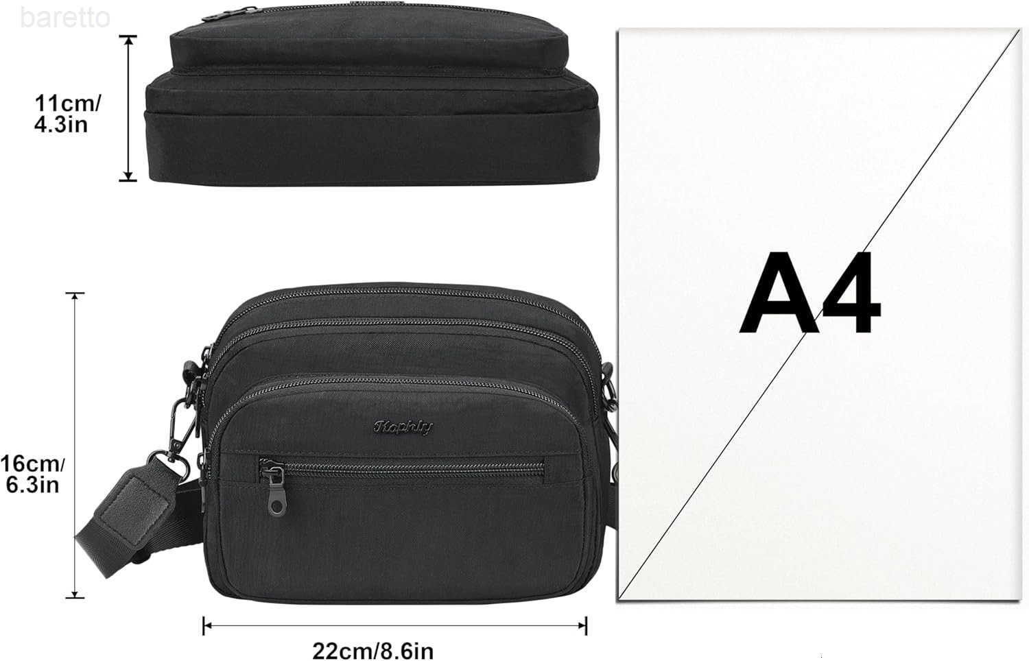 Bags for Women Crossbody Purses for Women Small Shoulder Bag AntiTheft RFID Blocking PocketBlack Z250909