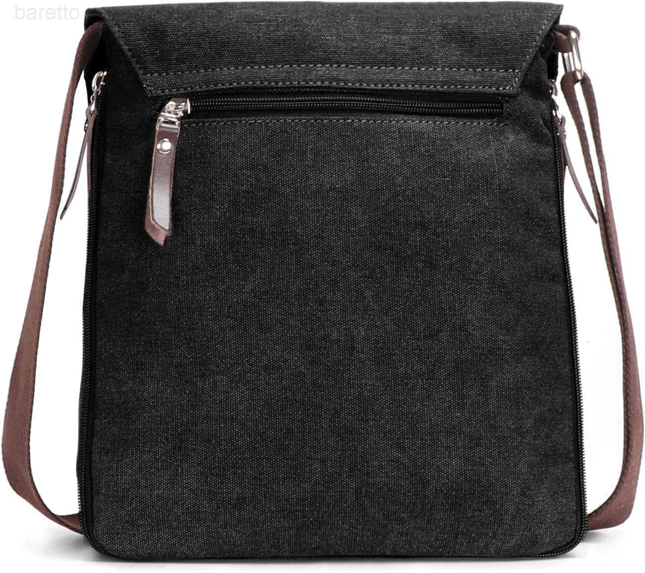 Vintage Canvas Leather Messenger Crossbody Bag Pack Organizer Z250909