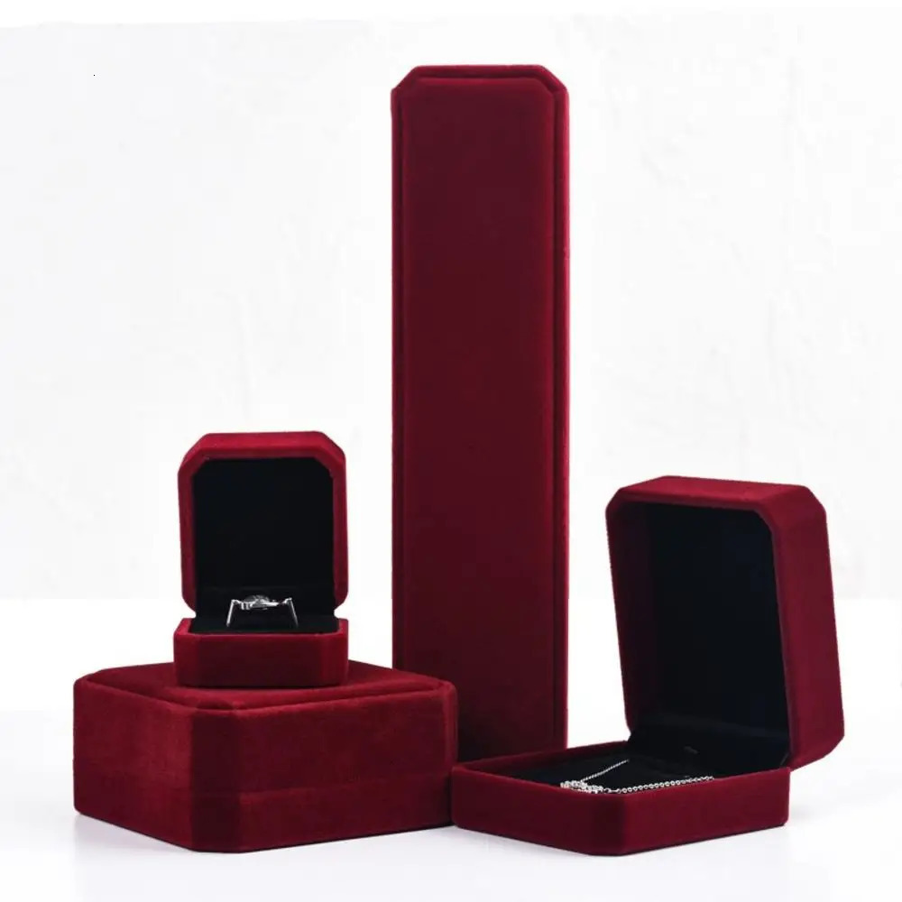 Highend Velvet Jewelry Box Necklace Ring Bracelet Pendant Earrings Storage Wedding Party Gift Organizer Joyero 250908