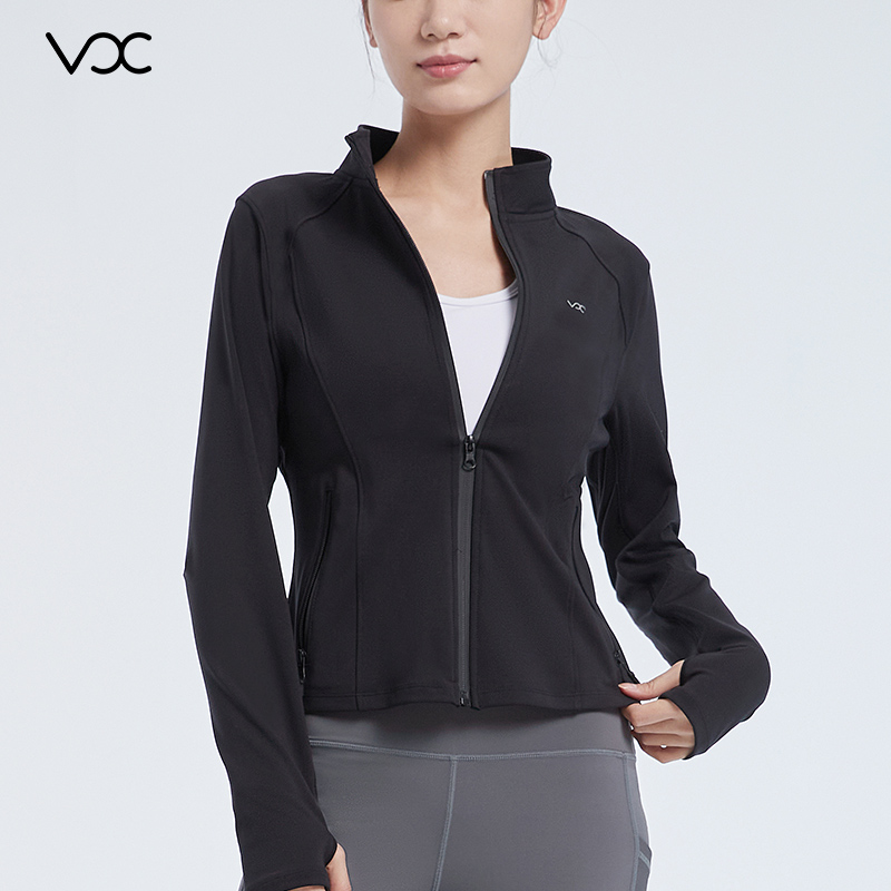 The Women's Long Sleeve Top is breathable and dry, trimming the neckline while keeping you warm.