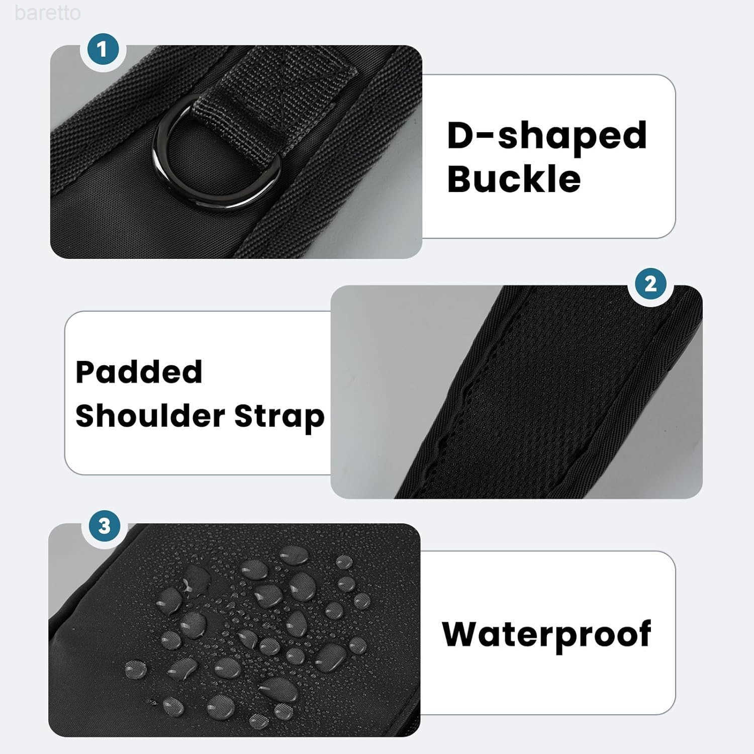 Bag Crossbody Bag with Zipper Lock RFID Water Resistant for Women and Men Small Chest Bag for Travel Casual Z250909