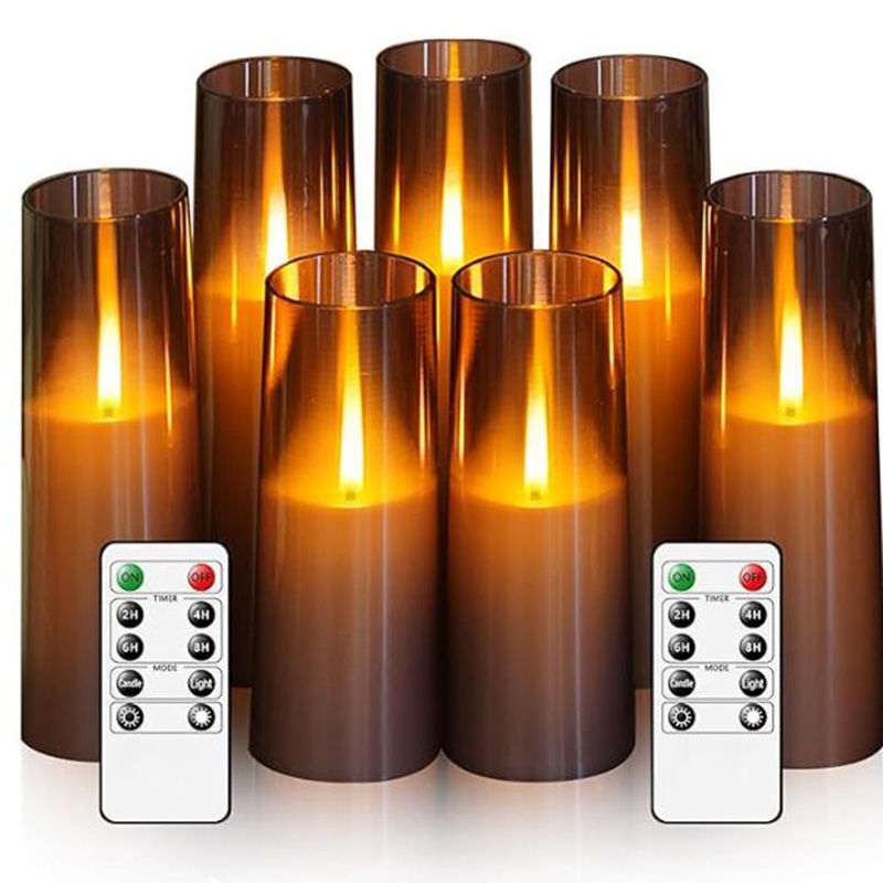 3pcs/set Flameless LED Candles Realistic Flickering Flame Christmas Halloween Parties Home Decor LED Pillar Candles for Home Decoration