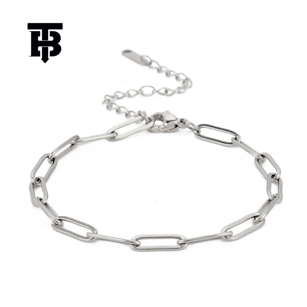 TB BHULAMTE Free Shipping New Designer Accessories 18K Gold Plated Color Retention Jewelry Minimalist Rectangular Chain Buckle Simple Elegant Women�