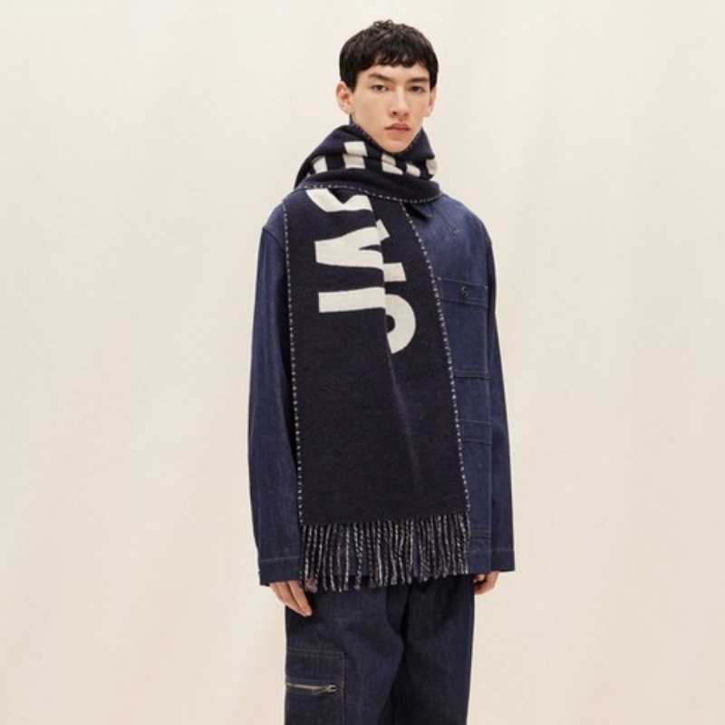 Wool Scarf for Women Autumn and Winter New Jacquard Letter Shawl Tassel Neck Warmer L250904 1CUIC