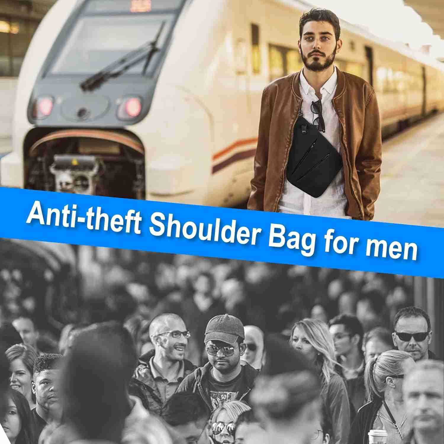 Sling Bag for Men and Women Anti theft Crossbody Bag Lightweight Shoulder Chest Bag for Travel Gym Z250909